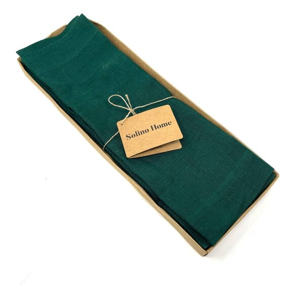 Solino Home 6 Linen Napkins/Placemats Sonoma Green - Picture 1 of 7